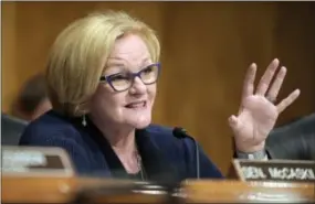  ?? SUSAN WALSH — THE ASSOCIATED PRESS FILE ?? Senate Homeland Security and Government­al Affairs Committee ranking member Sen. Claire McCaskill, D-Mo., asks a question during a hearing on Capitol Hill in Washington. A British company hired to help train Afghan intelligen­ce officers billed the U.S....