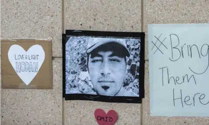  ?? Photograph: REX/Shuttersto­ck ?? ‘This action will prove how exhausted we are. I cannot take it any more,’ Omid Masoumali said before he set himself alight on Nauru.