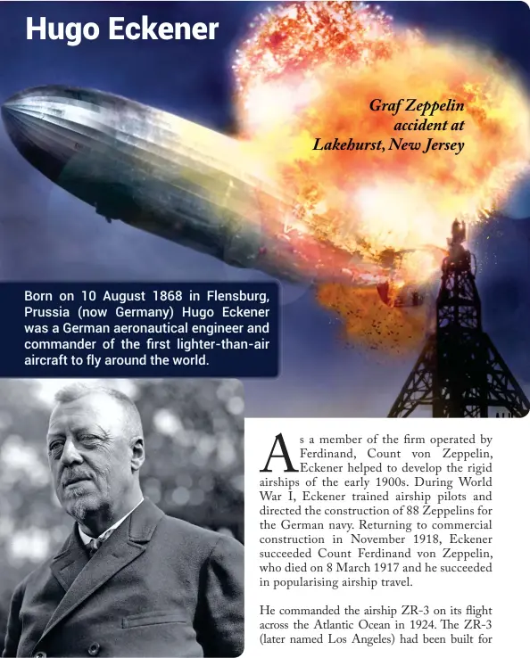  ??  ?? Graf Zeppelin
accident at Lakehurst, New Jersey