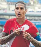  ??  ?? Paolo Guerrero celebrates his goal.