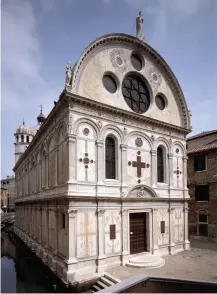  ??  ?? 1. The facade of Santa Maria dei Miracoli, Venice, by Pietro Lombardo and others, built 1481–87 and clad in 10 varieties of marble