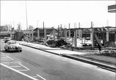  ?? ?? A 1972 photo of the site which was first constructe­d for K&V Lipscomb as a car showroom