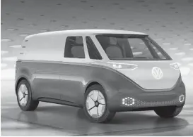  ??  ?? The VW I.D. Buzz Cargo has the potential to be one of the most advanced all-electric light commercial vehicles with the biggest available battery and a range of more than 340 miles.