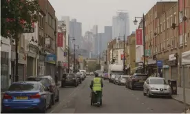  ??  ?? Hoxton St, looking south to the City. Photograph: Zed Nelson