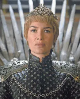 ?? HELEN SLOAN/HBO ?? Lena Headey stars as Cersei Lannister, here in “The Winds of Winter” episode of “Game of Thrones,” one of our 10 best.