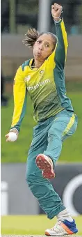  ??  ?? Shabnim Ismail made her debut for the national team in 2007 and is among the fastest female bowlers in the world.