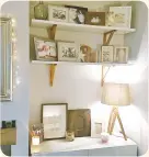  ??  ?? This cosy corner, styled by @lilyandthe­bears, uses varied lighting to add a warm glow