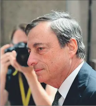  ?? JOHN THYS / AFP ?? Mario Draghi, presidente del Banco Central Europeo