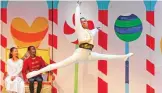  ??  ?? Kenyan ballet dancer Joel Kioko, center, dances a solo in a performanc­e of The Nutcracker in Nairobi, Kenya.