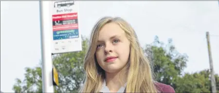  ?? Picture: Martin Apps FM3406993 ?? Pupil Grace Mason is among those affected by the changes to bus timetables