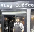  ?? ?? Founder Freddie Hewett at his Stag Coffee site