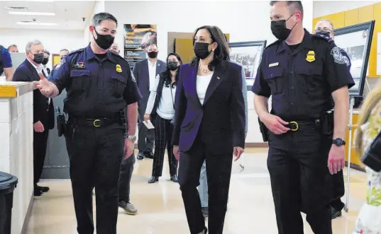  ?? Jacquelyn Martin The Associated Press ?? Vice President Kamala Harris visits the Paso del Norte port of entry in El Paso, Texas, on Friday.