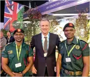  ??  ?? Zac Goldsmith with UK trained anti-poaching rangers from Malawi