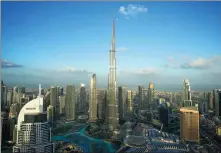  ?? KAMRAN JEBREILI / AP ?? A view of the skyline with Burj Khalifa in Dubai, United Arab Emirates.