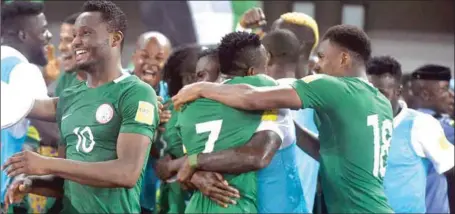  ??  ?? Super Eagles qualified for Russia 2018 with a game to spare yet are rated in the 50th place in the latest FIFA ranking released on Thursday afternoon