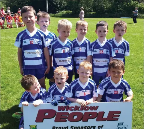  ??  ?? The Blessingto­n team at the Annacurra GAA Club Go Games. Loads of Go Games photos in next week’s Wicklow/Bray People.