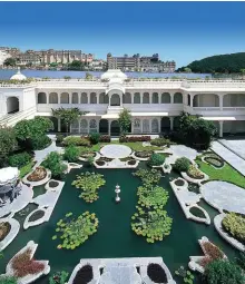  ??  ?? TAJ LAKE PALACE, UDAIPUR:
THE TAJ PALACES CAN COMMAND ANYTHING UPWARDS OF 2 CRORE FOR A TWO- DAY WEDDING. `