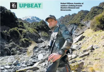  ??  ?? Robert Wilson, founder of outdoor clothing brands Hunters Element and Riverworks.