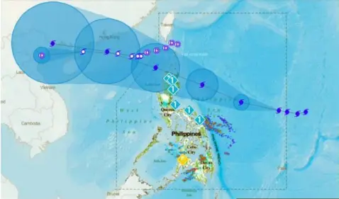  ?? — DOST Pagasa ?? OMPONG.The track of Typhoon Ompong.