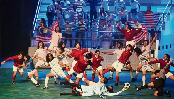  ??  ?? Inspiring show: ‘Ola Bola: The Musical’ is about the Malaysian football team that qualified for the 1980 Olympics.