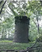  ?? PHOTO
BY JANE GUEST ?? One of the 20 oldest remaining windmills in Quebec can be found in Senneville. It was an observatio­n tower built in 1868, designed for spotting Indians as they came down the river, and played an important role in the area at the time, explains...