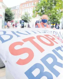  ??  ?? Protests last summer against British Airways’ plans to fire its workforce and rehire