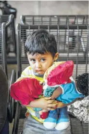  ?? NEW YORK TIMES PHOTO BY VICTOR J. BLUE ?? Adan Galicia Lopez, 3, who was separated from his mother for four months, sits in a detention facility in Phoenix on July 10.