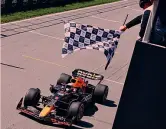  ?? AFP ?? Il traguardo
Verstappen vince il GP Canada 2022 dopo una brillante prova di guida: il vantaggio in classifica aumenta