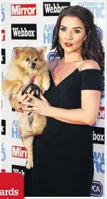  ??  ?? CUTE Candice &amp; pet at awards