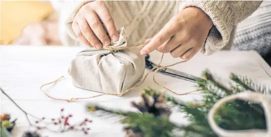  ?? 123RF ?? In Japan, the tradition of wrapping gifts in cloth is called Furoshiki. An added benefit? It can reduce waste.