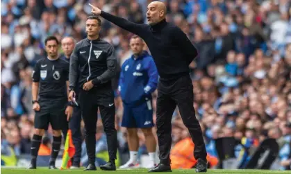 ?? FC/Getty Images ?? Pep Guardiola has empathised with Liverpool after their disallowed goal at Tottenham. Photograph: Ritchie Sumpter/Nottingham Forest