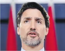  ?? THE CANADIAN PRESS ?? Justin Trudeau at a news conference in Ottawa on Wednesday. The prime minister said it was too early to speculate on what caused the crash.