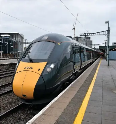  ?? RICHARD CLINNICK. ?? Great Western Railway 800316 stands at Cardiff Central on October 11 2019, having arrived from London Paddington (before completion of the electrific­ation of the route). Grand Union Trains’ applicatio­n to run open access services on this route has been rejected by the Office of Rail and Road.