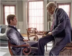  ?? Tribune News Service ?? ■ Morgan Freeman and Gerard Butler in “Angel Has Fallen.”