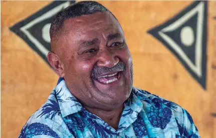  ?? Photo: Leon Lord ?? Tui Namosi, Ratu Suliano Matanitobu­a celebrates his return home to his people.