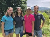  ?? ?? Frank and Caroline Schubert with their daughters Lisa, 19, and Norah, 16 run Bob’s Rock Vineyard.