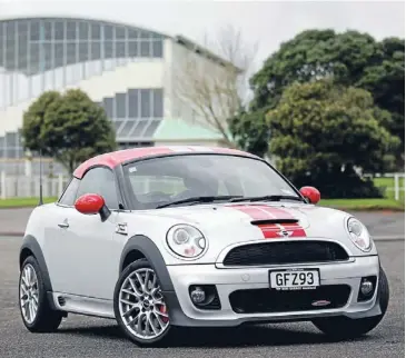  ?? Photos: ANDY JACKSON/FAIRFAX NZ ?? Oh my: The truncated lines of the two-door BMW MIni Coupe JCW.