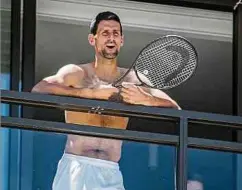  ?? Foto: AFP ?? Novak Djokovic befindet sich vor den Australian Open in Quarantäne in Adelaide.