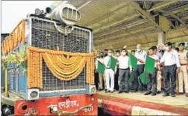  ?? ANI ?? Darjeeling Himalayan Railway (DHR) resumed its Toy train services for New Jalpaiguri station to Darjeeling after a gap of one and half years on Wednesday.