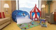  ??  ?? The Family Package offers guests some camping fun with their children in the comfort of their upgraded family room.