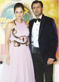  ??  ?? The power couple of Indian tennis ace Sania Mirza (right) and her husband Pakistani cricketer Shoaib Malik announced the birth of their first child on social media on Tuesday.