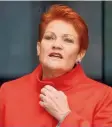  ??  ?? Pauline Hanson