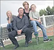  ??  ?? New life: Krickitt Carpenter with husband Kim and children, whose story is played out in ‘The Vow’, below