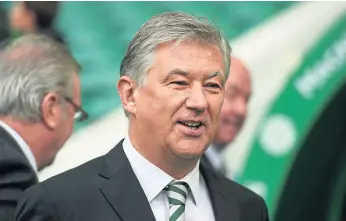  ??  ?? Celtic’s Peter Lawwell is stepping down at the end of the season.