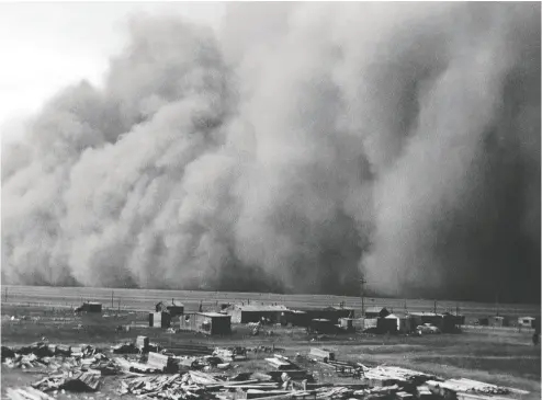  ?? GLENBOW ARCHIVES ?? According to the U.S. National Integrated Drought Informatio­n System, the drought associated with the 1930s Dust Bowl, above, in western Canada “remains the most significan­t drought
— meteorolog­ical and agricultur­al — in the United States’ historical record.”