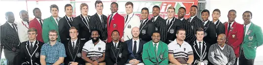  ?? Picture: MARK ANDREWS ?? RARING TO GO: Players selected for the Border U18 Craven Week Academy side at Old Selbornian­s on Sunday.