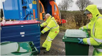  ??  ?? At risk: The Budget cuts threaten essential services, such as bin collection­s