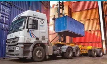  ?? ?? Swift Haulage Bhd operates 1,546 prime movers, 5,518 container trailers, 811 box or curtainsid­er trailers, 53 trucks and 42 CNG tankers, among others.