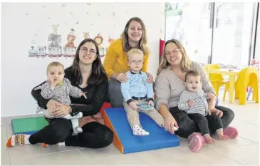  ?? ?? Maëva, Aurélie et Céline ont créé cette Maison d’assistante­s maternelle­s