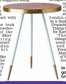  ??  ?? In the pink: Rose gold table, Bethan Gray, £2,050